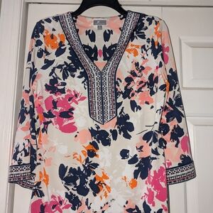 JM Collections Multicolor Floral Blouse